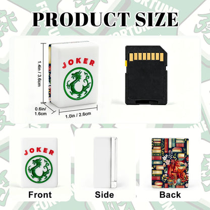 Dragons And Tales Book Lover American Mahjong Tiles And Carry Case - Splash Of Mahj And Color Co.