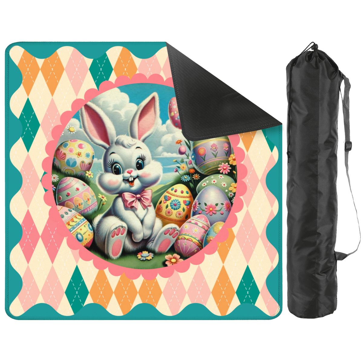 Hippity Hop Spring Bunny Mahjong Mat - Splash of Color Co.