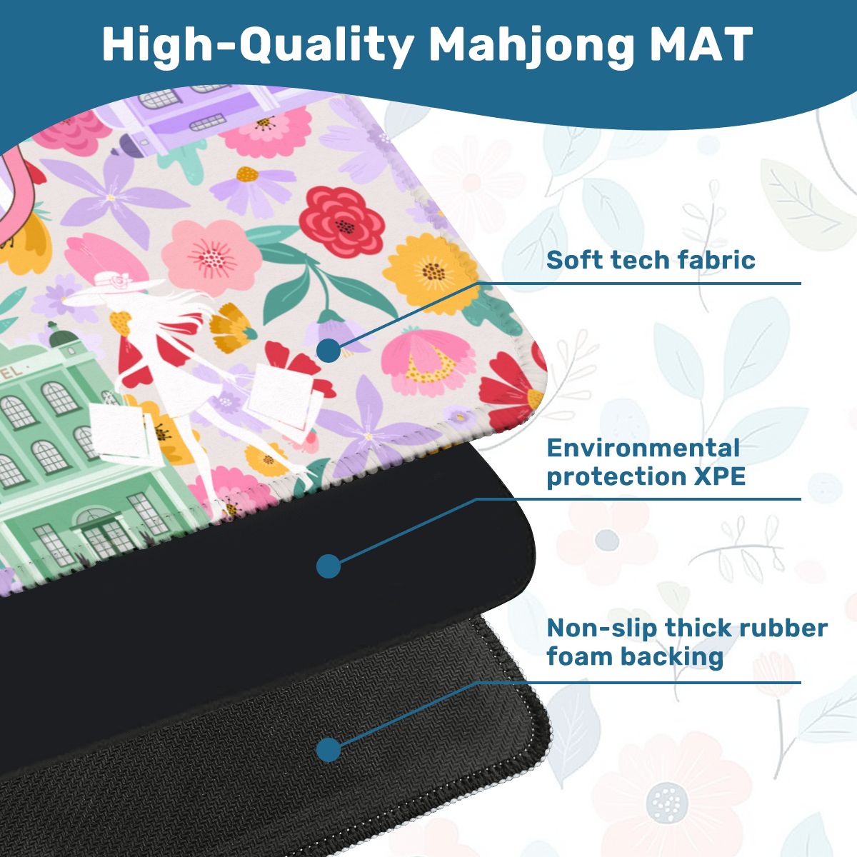 Charleston South Carolina Preppy Pastel Mini Mahjong Mat - Splash of Color Co.