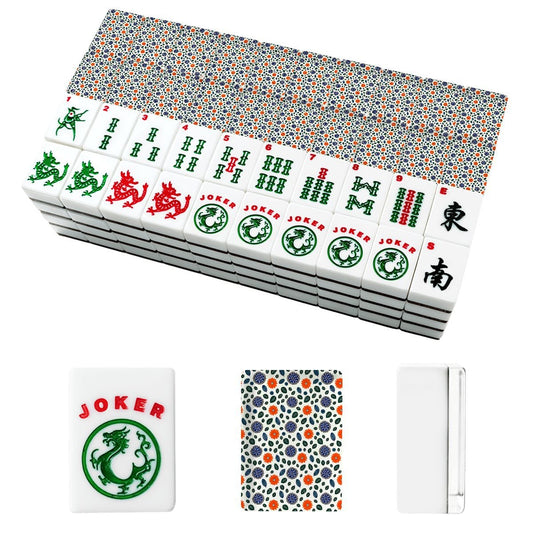 Polish Pottery Inspired American Mahjong Tiles And Carry Case Bundle - Splash Of Mahj And Color Co.
