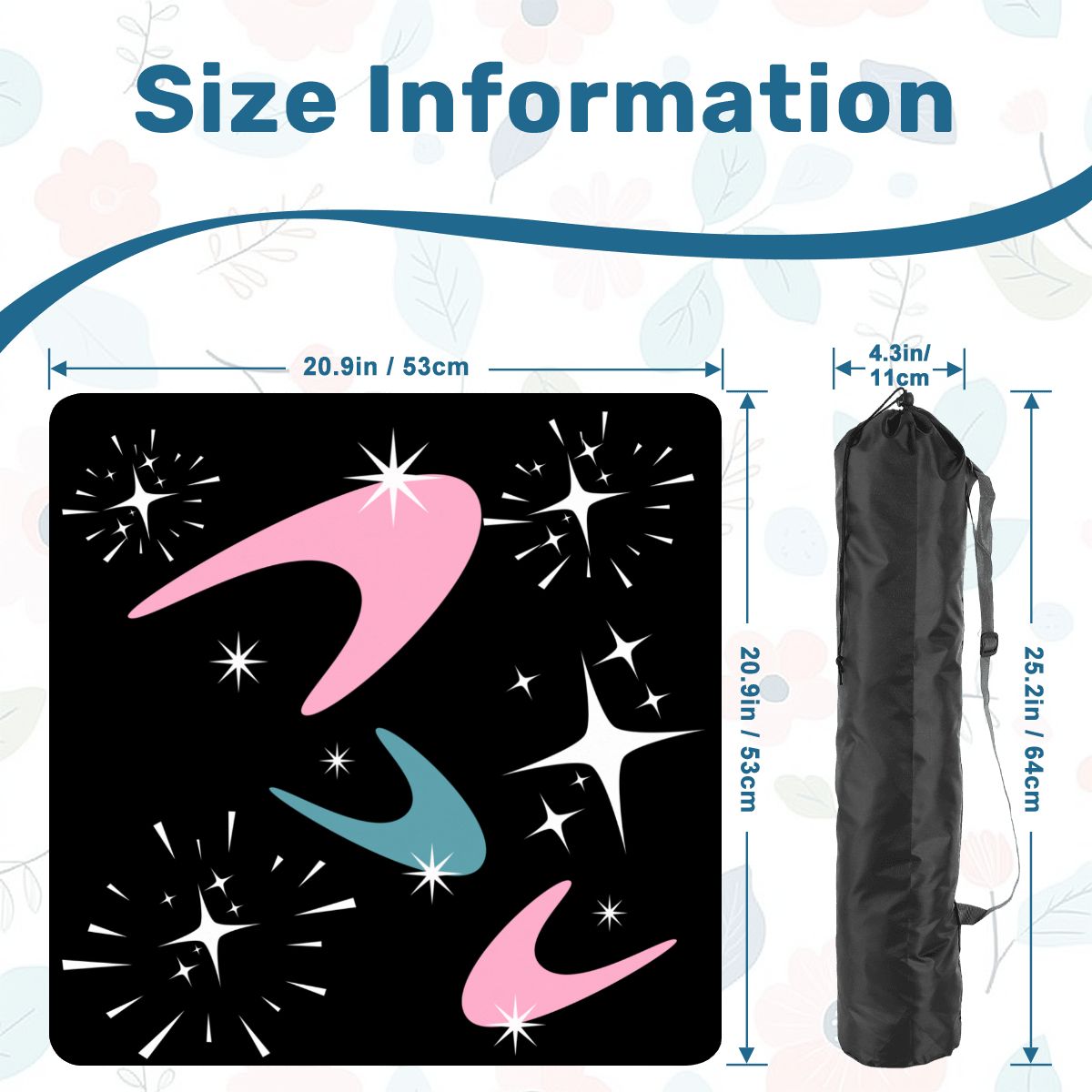 Sky Rockets In Flight Modern Black Mini Mahjong Mat - Splash of Color Co.