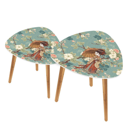 Asian Blossom Chinoiserie Modern Nesting Tables - Splash of Color Co.