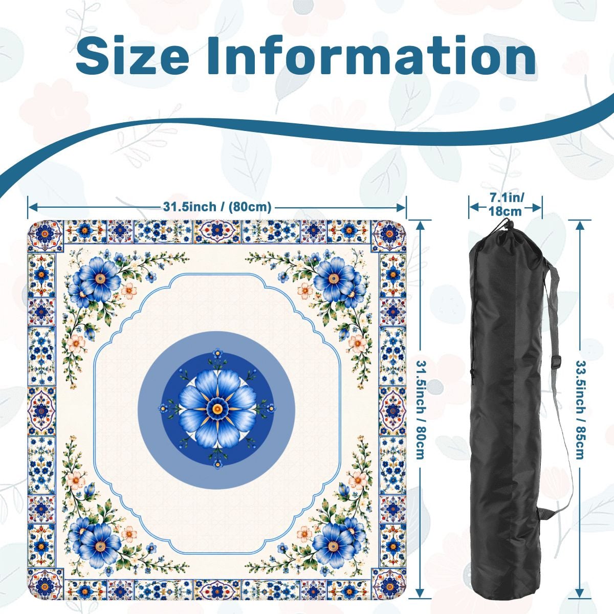Blue Pottery Porcelain #2 Edition Mahjong Mat