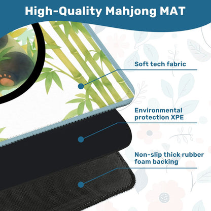 Lucky Bamboo Panda Bear Mahjong Mat - Splash of Color Co.