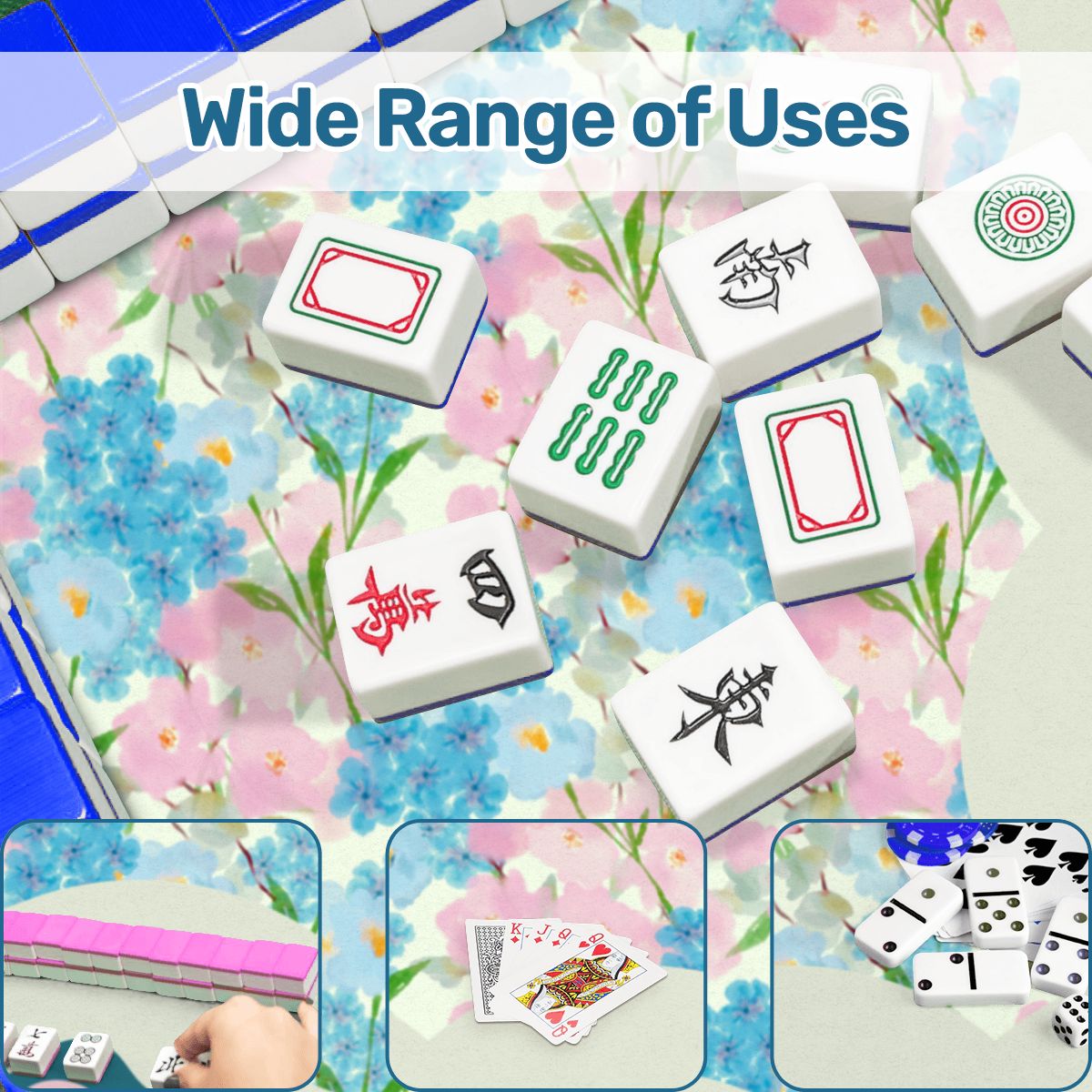Tealara Bloom Mahjong Mat - Splash of Color Co.
