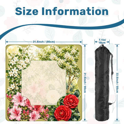 Southern Garden Mahj Mahjong Mat, Cameillias, Azaleas, Jasmine, Crepe Myrtle