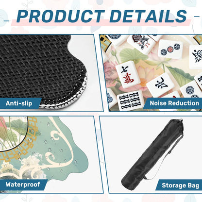 Lilly On The Lanai Scalloped Mahjong Mat - Splash of Color Co.