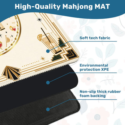 Art Deco Speakeasy Cocktail Mahjong Mat - Splash of Color Co.