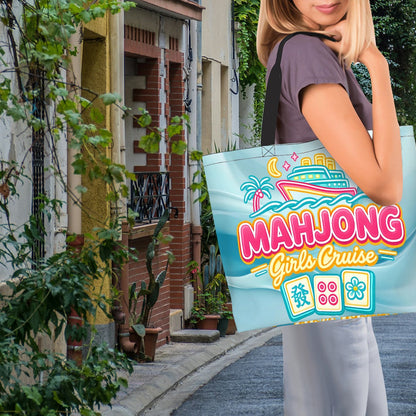 Mahjong Girls Cruise Women's Large Capacity Shoulder Bag - Splash of Color Co.