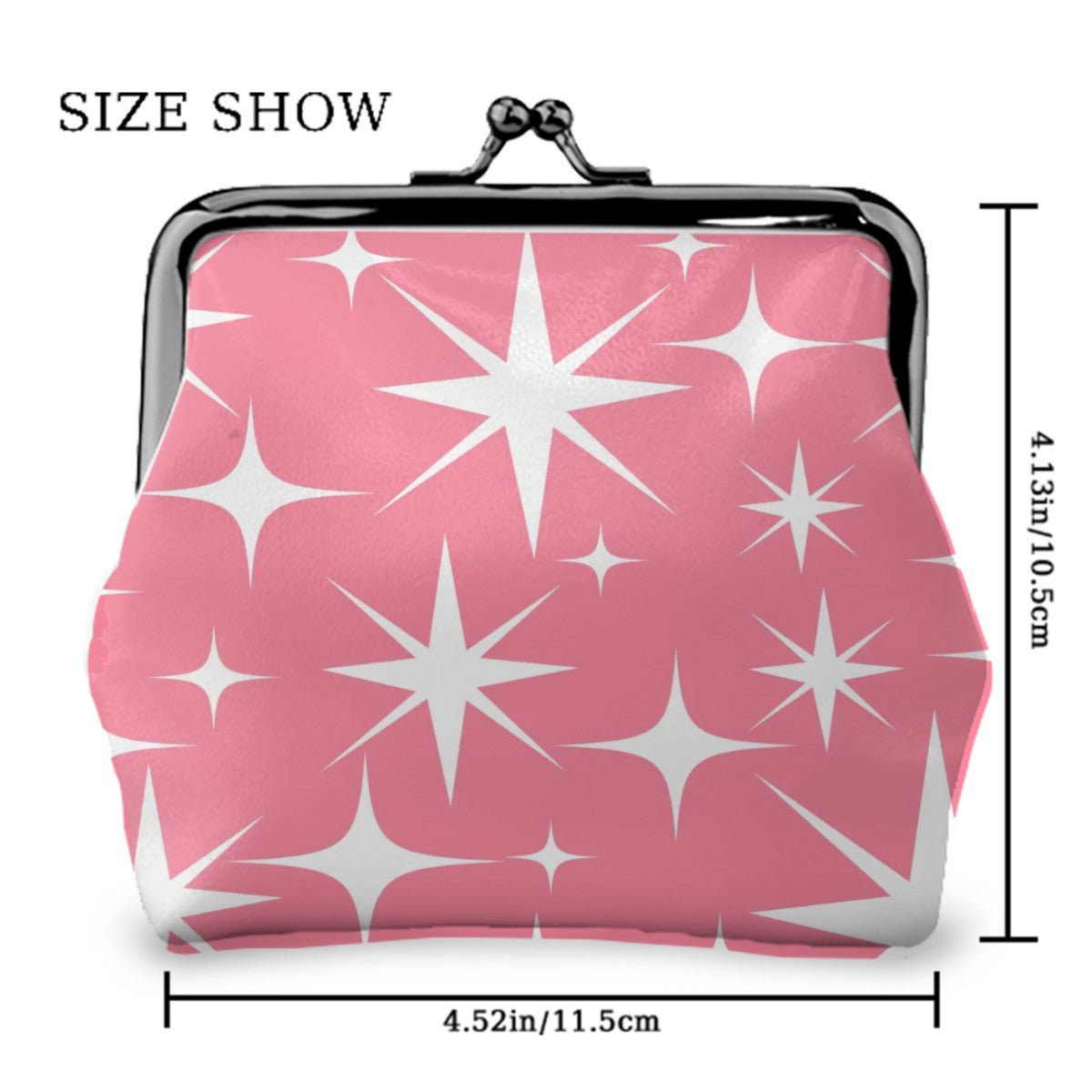 Cosmic Bubblegum Vintage Women's Leather Kiss Lock Coin Purse - Splash of Color Co.