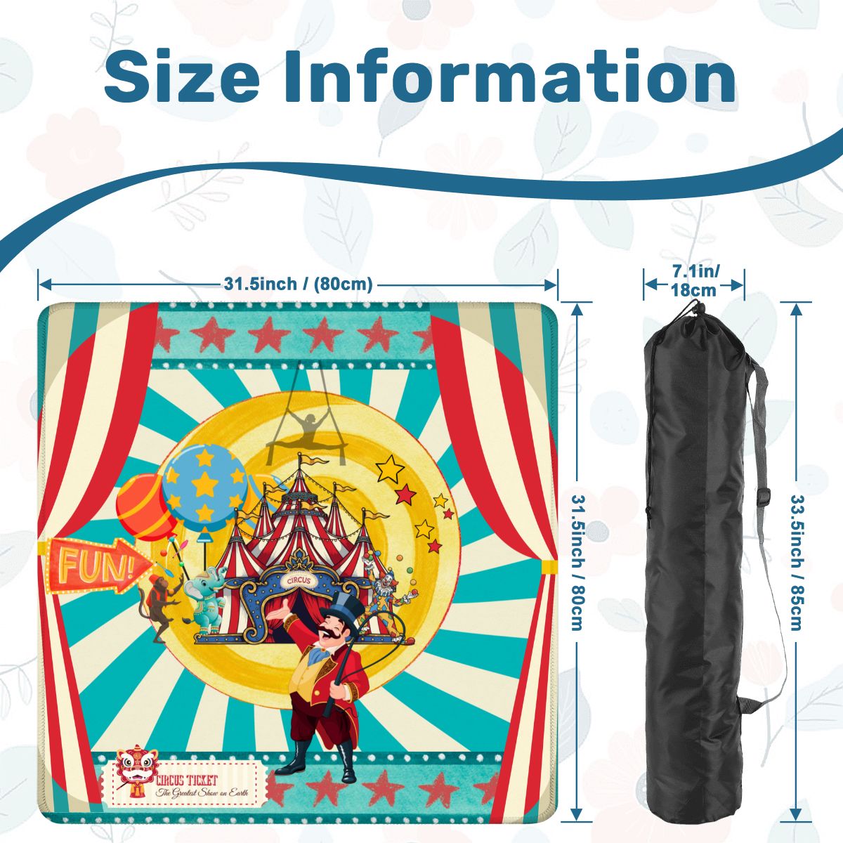 Send In The Clowns Circus Show Mahjong Mat