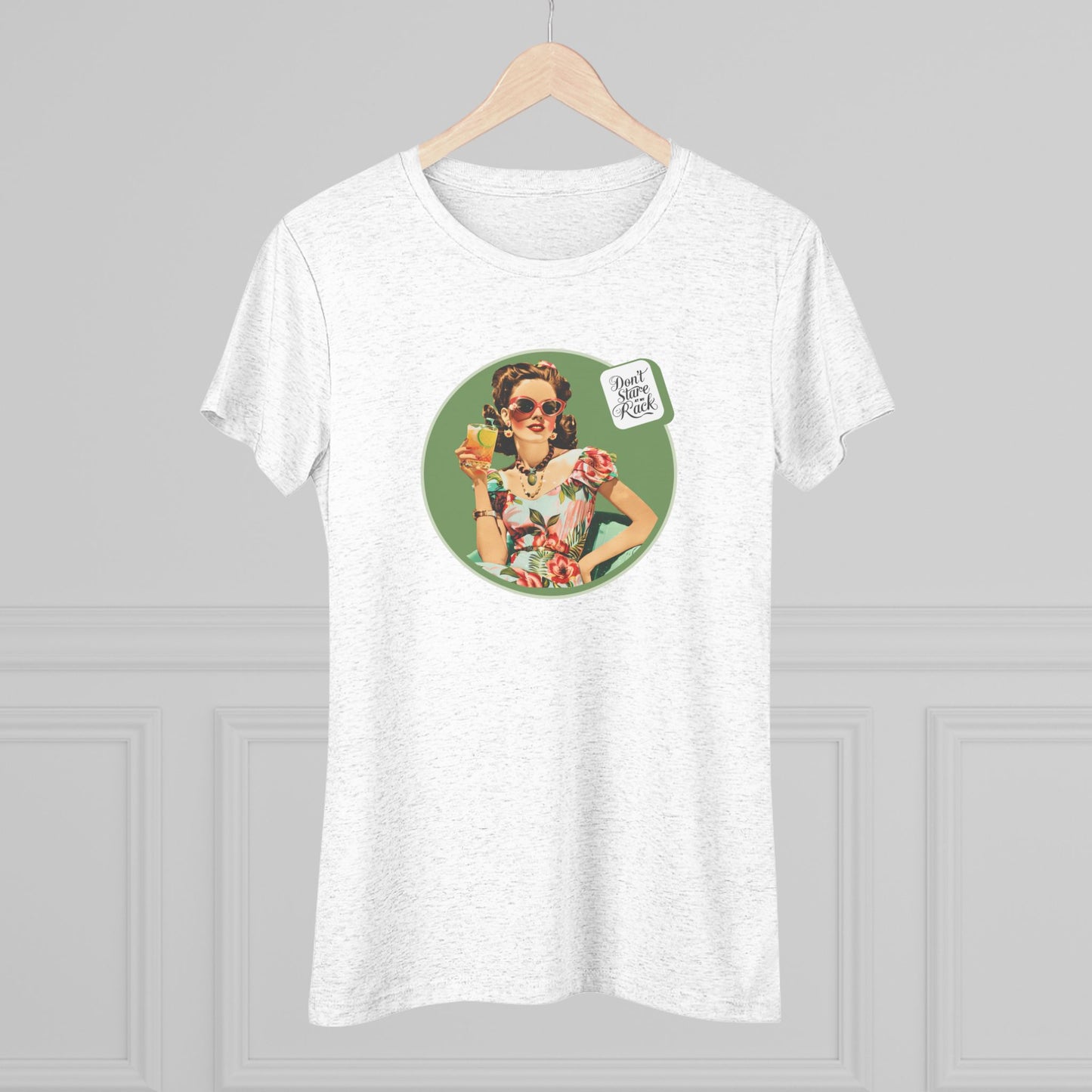 Funny Mahjong Tee, Don't Stare At My Rack Women's Cut
