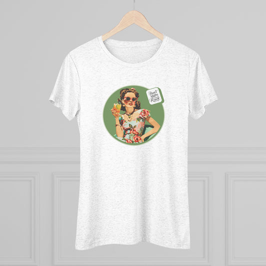Funny Mahjong Tee, Don't Stare At My Rack Women's Cut - Splash Of Mahj And Color Co.