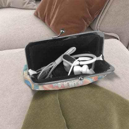 Mahjong Tea Room Garden Women's Leather Kiss Lock Coin Purse - Splash of Color Co.