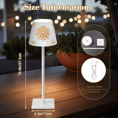 Mother Of Pearl Brooch Elegance LED Cordless Table Lamp