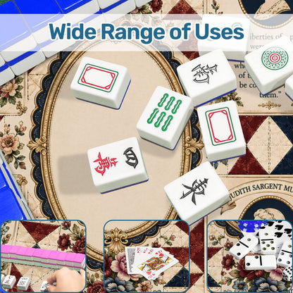 Founding Mothers Vintage Cameo Custom Mahjong Mat - Splash Of Mahj And Color Co.