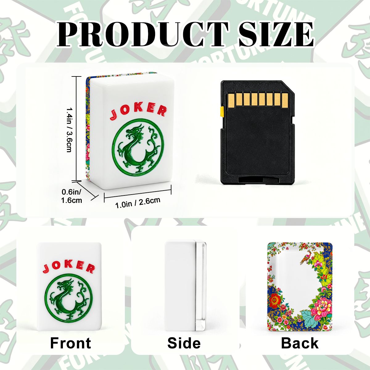 Tobacco Leaf Floral Chinoiserie American Mahjong Tiles And Carry Case - Splash of Color Co.