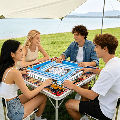 New York City Rockefeller Station Mahjong Mat Sleek Surface - Splash Of Mahj And Color Co.