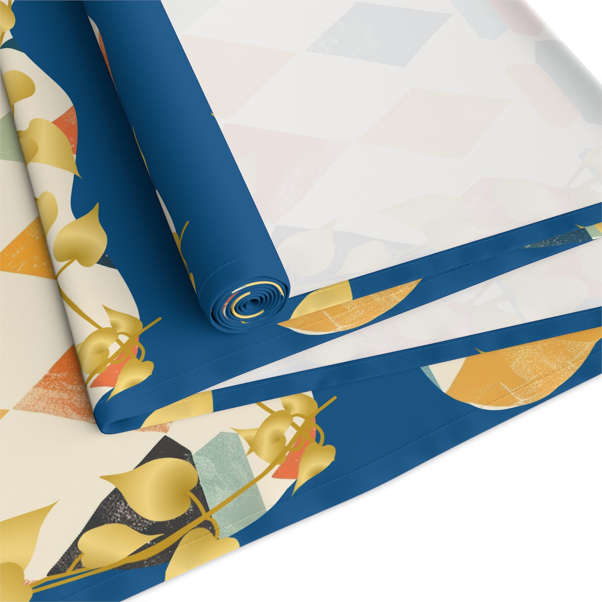 Modern Mazel Jewish Designed Table Runner — Geometric Designed Decor - Splash of Color Co.