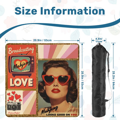 Funny Mini Mahjong Travel Ma, Mahjong Looks Good On You (Ship Rolled up)