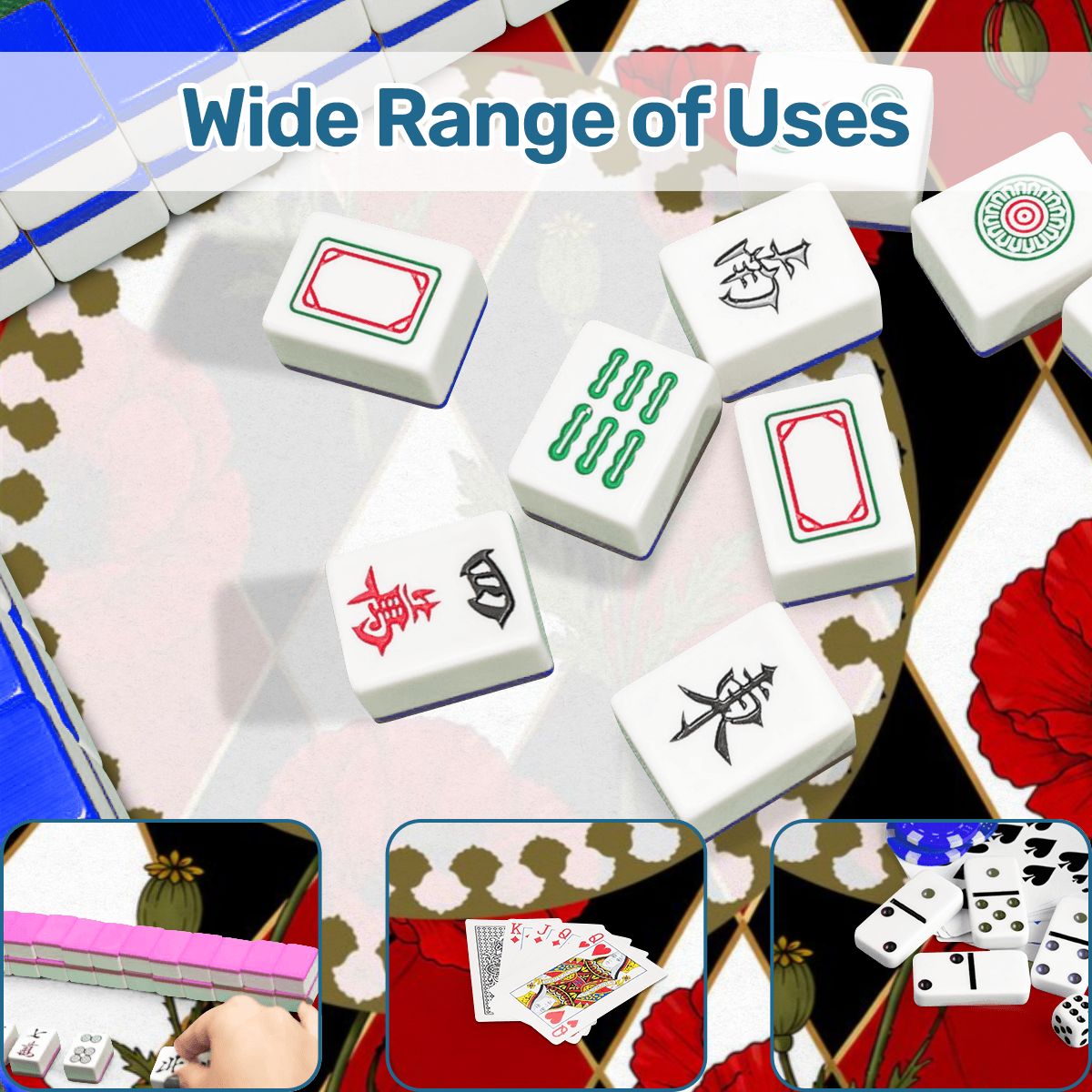 Harlequin Romance Red Poppy Play Mahjong Mat - Splash Of Mahj And Color Co.