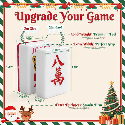 Modcentric Cocktail Hour Glam Holiday Christmas Mahjong Tiles And Carry Case