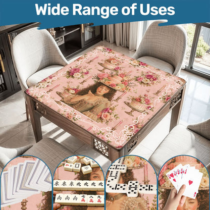 Victorian Birthday Girl, Cheeky Fun Celebration Mahjong Mat - Splash Of Mahj And Color Co.