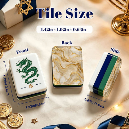 The Golden Chai Heritage Hanukkah Mahjong Tiles And Carry Case