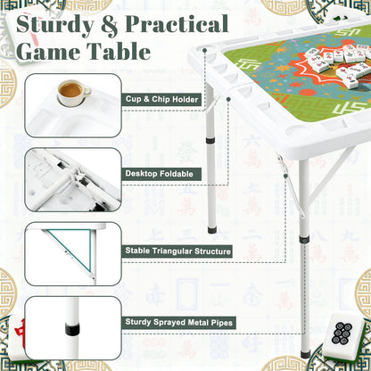 Mod Fish Mini Mahj Mat And Foldable Mahjong Table - Splash of Color Co.