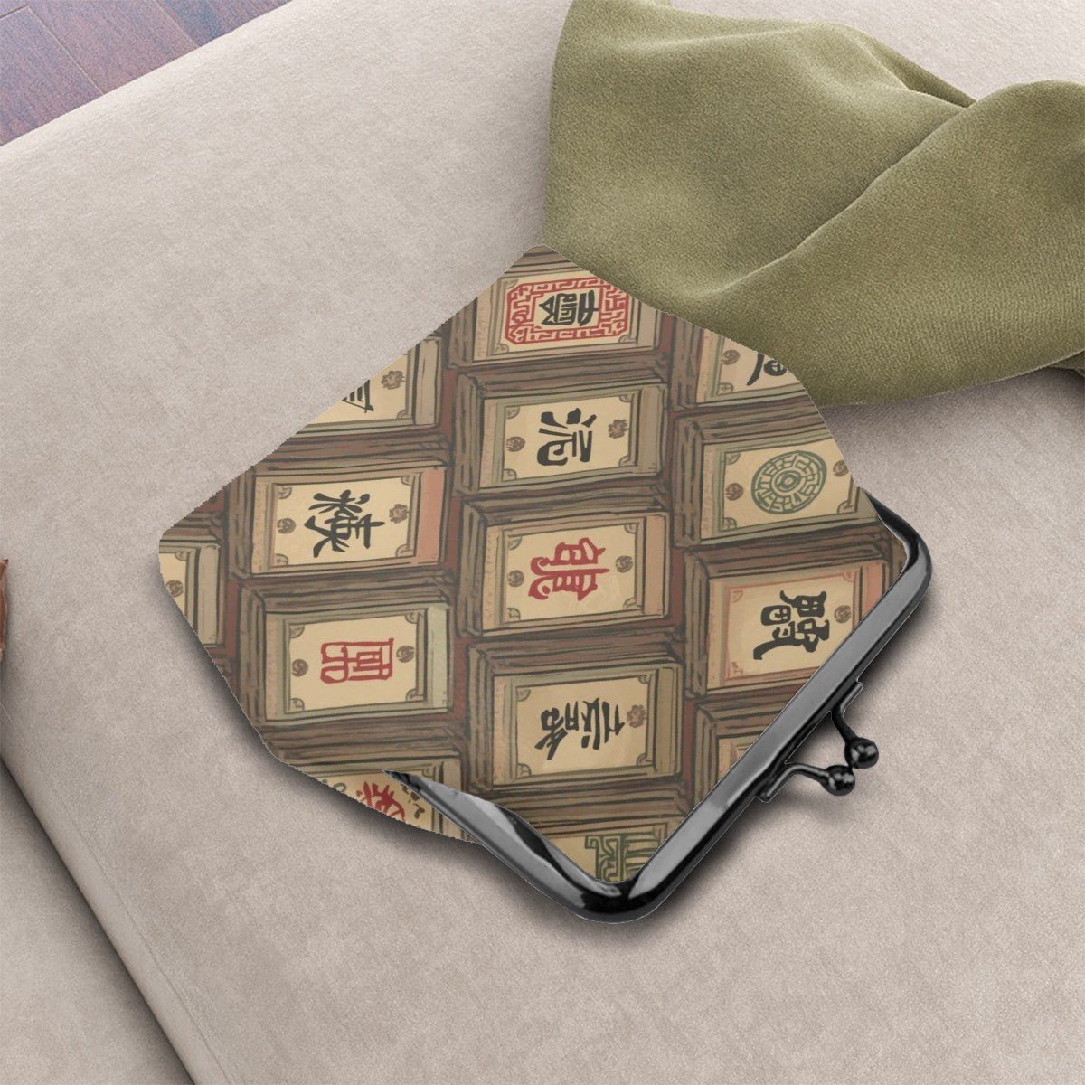 Mahjong Women's Leather Kiss Lock Coin Purse - Splash Of Mahj And Color Co.