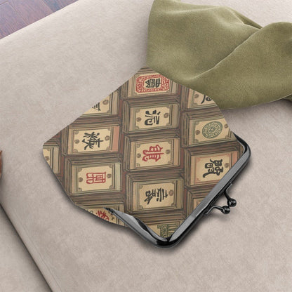 Mahjong Women's Leather Kiss Lock Coin Purse - Splash Of Mahj And Color Co.