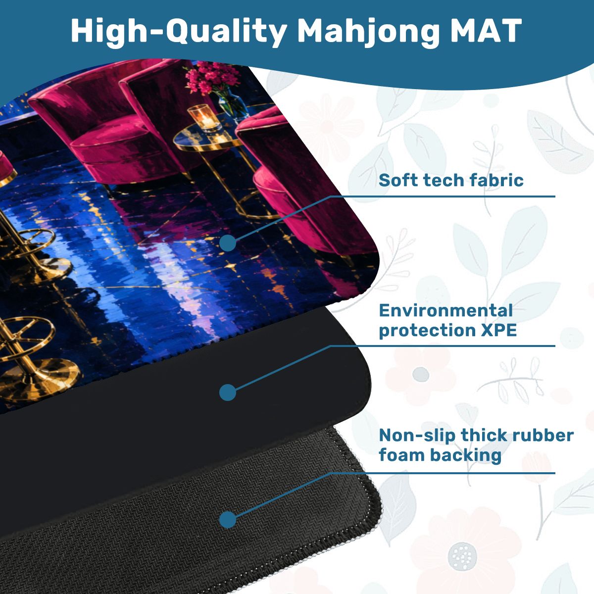 Midnight At The Oasis Art Deco Mahjong Mat