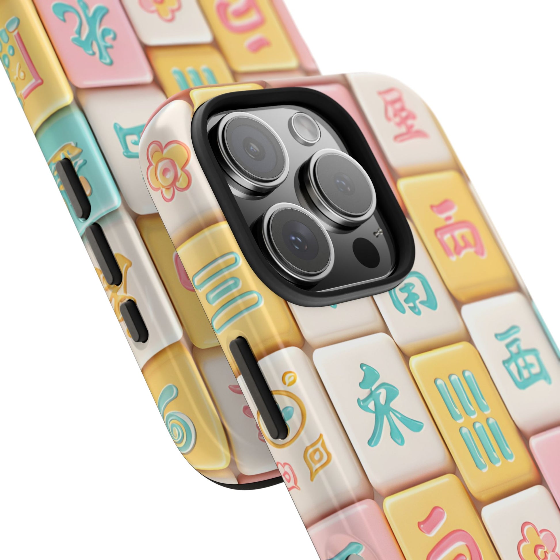 Pastel Mahjong Tile Phone Case | Cute Asian Game Pattern, Durable Protective Case - Splash of Color Co.