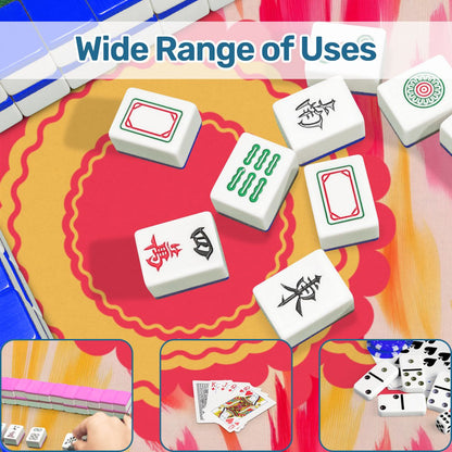 Summer Sorbet Paint Strokes Pink And Yellow Mahjong Mat - Splash Of Mahj And Color Co.