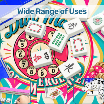 Funny Nostalgic Rotary Dial Mahj For Emergency Mahjong Mat