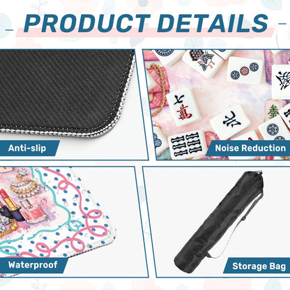 Retail Therapy Luxe Mahjong Mat, Bling, Bags And Tiles - Splash of Color Co.