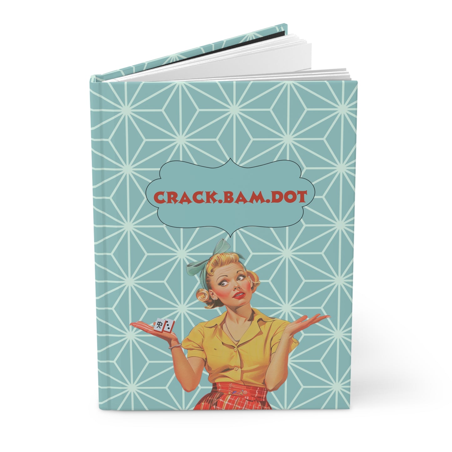 Funny Mahjong Crack Bam Dot Hardcover Writing Notebook For Mahj Lovers With A Sense Of Humor