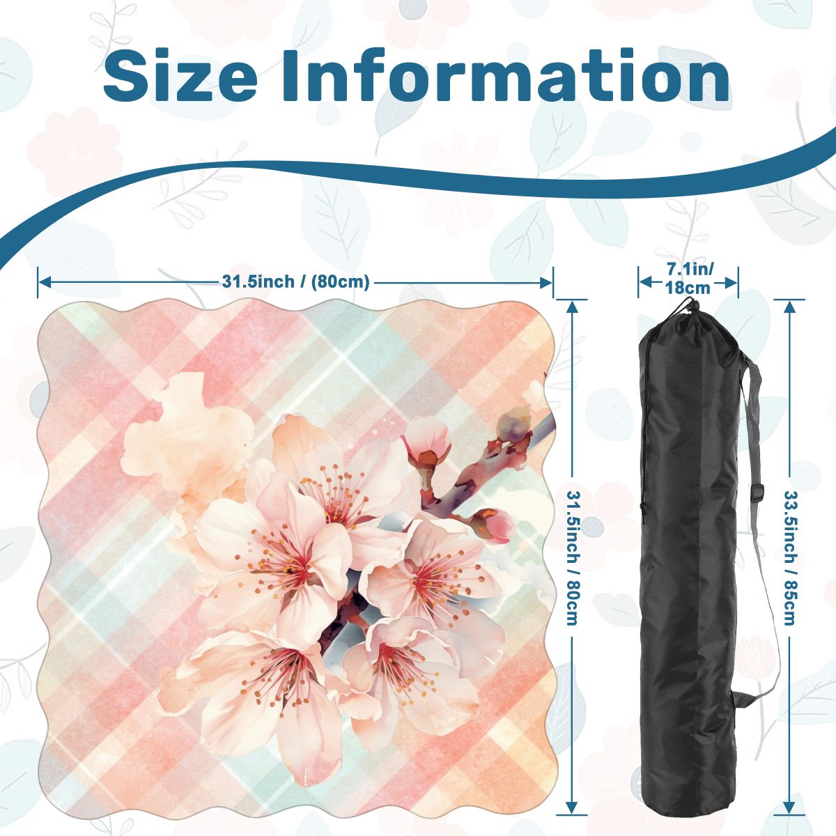 Spring Cherry Blossom Pretty Preppy Watercolor Scalloped Mahjong - Splash of Color Co.