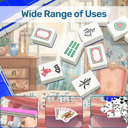 Mahjong Garden Tea Room Dainty Scalloped Mahjong Mat - Splash of Color Co.