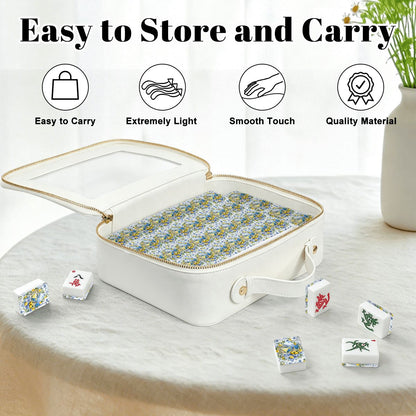 Lemondrops On The Amalfi American Mahjong Tiles And Carry Case - Splash Of Mahj And Color Co.