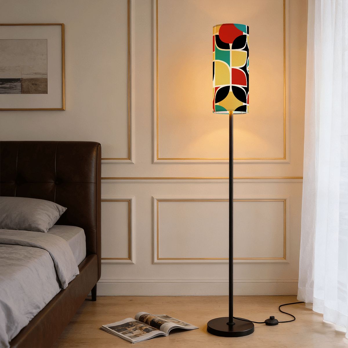 Modmaxcentric Geometric Modern Floor Lamp - Splash Of Mahj And Color Co.