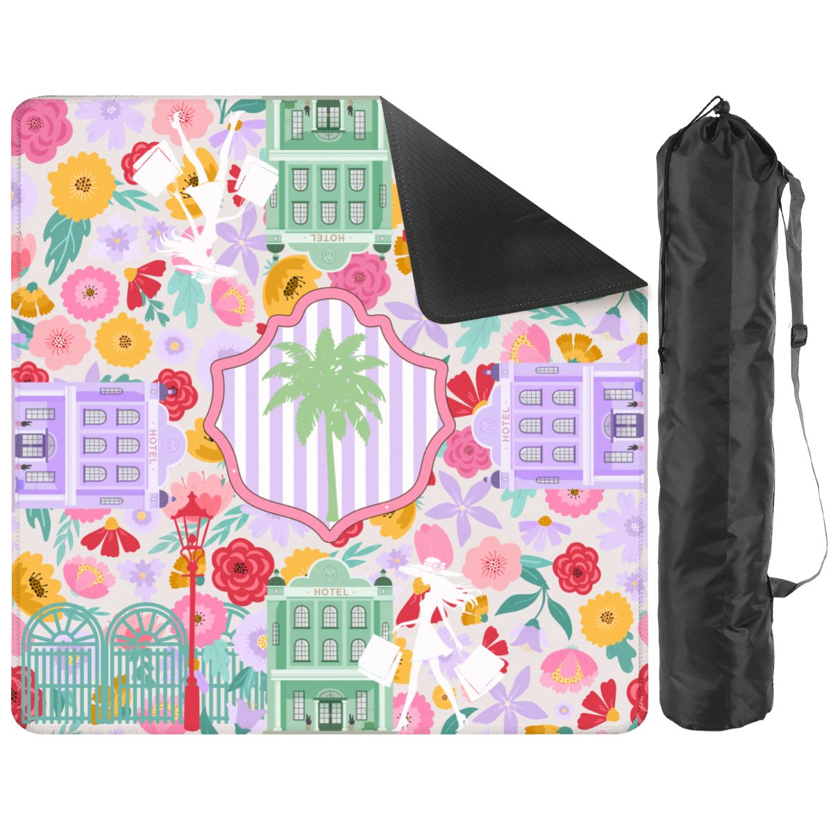 Charleston South Carolina Mahjong Floral Preppy Mahjong Mat - Splash of Color Co.