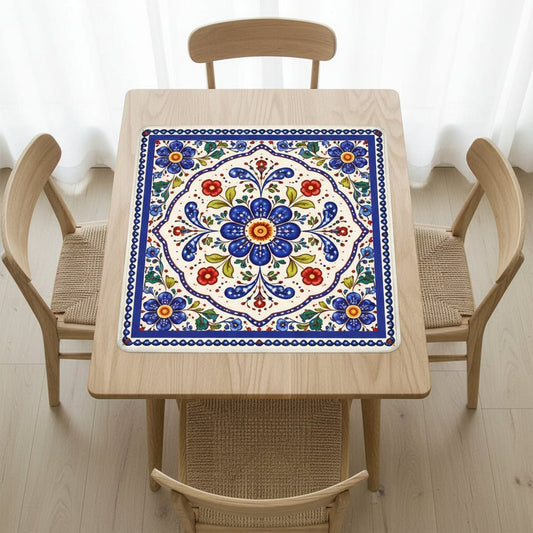 Blue Porcelain Garden Mahjong Mat - Splash of Color Co.