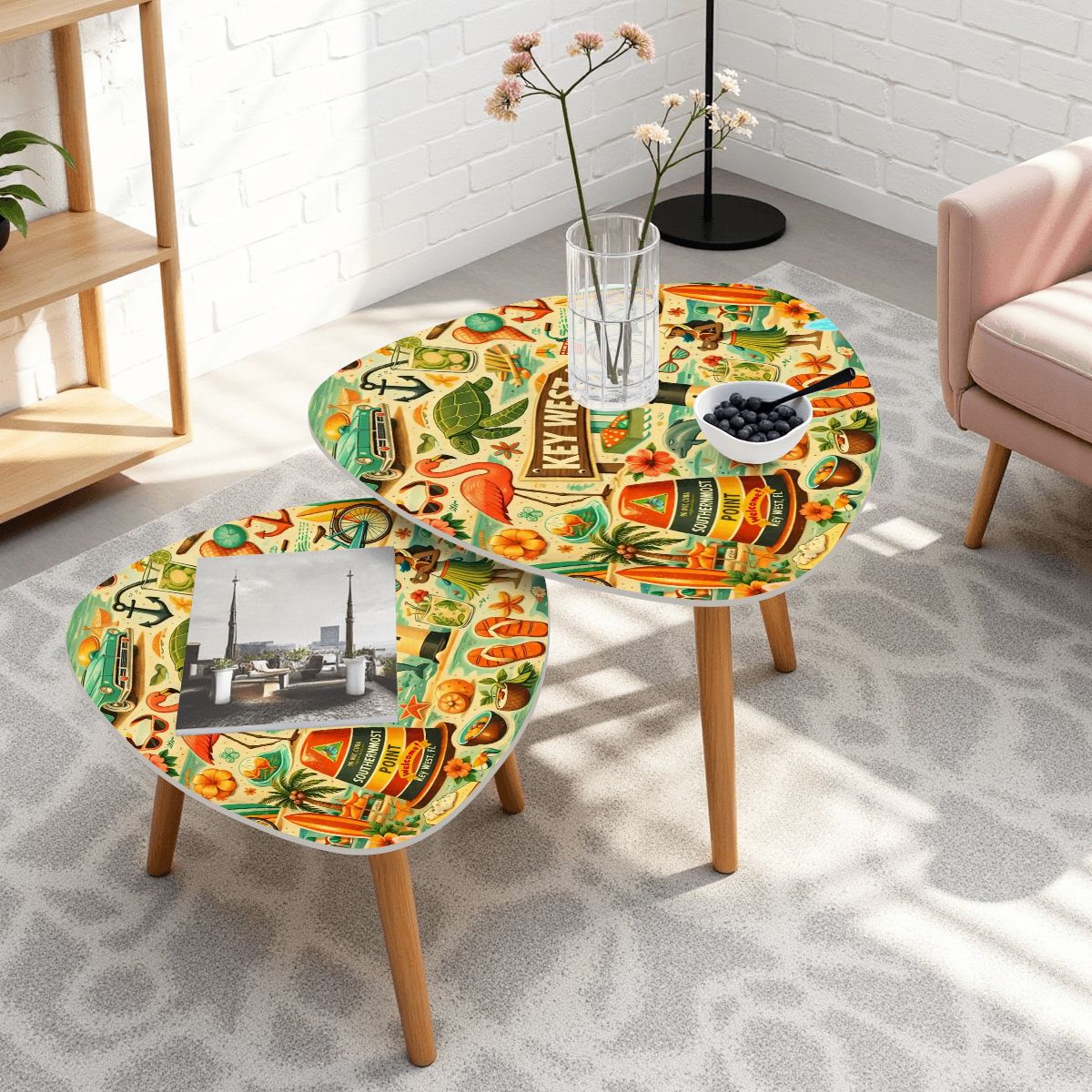Modernistic Florida Keys Modern Nesting Tables - Splash of Color Co.