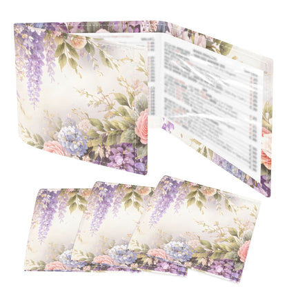 Romantic Regency Wisteria Garden Watercolor 4 Mahjong Card Holder with Line Finder - Splash of Color Co.