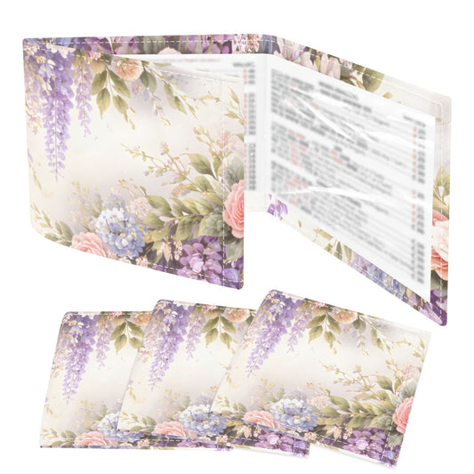 Romantic Regency Wisteria Garden Watercolor 4 Mahjong Card Holder with Line Finder - Splash of Color Co.
