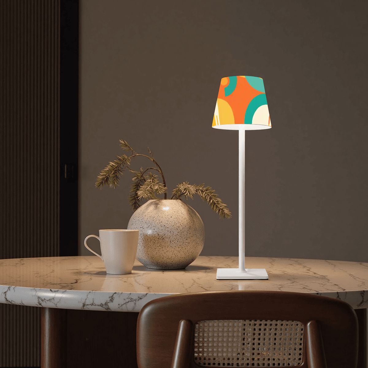 GeoFlare Modern Mahjong LED Cordless Table Lamp - Splash of Color Co.