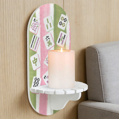 Mahjong Watercolor Candle Holder Wall Mounted Candle Holder - Splash Of Mahj And Color Co.
