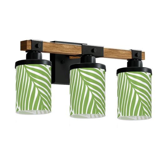 Garden Green Floral Asian Zen Tranquil Pretty Vanity Light Fixture