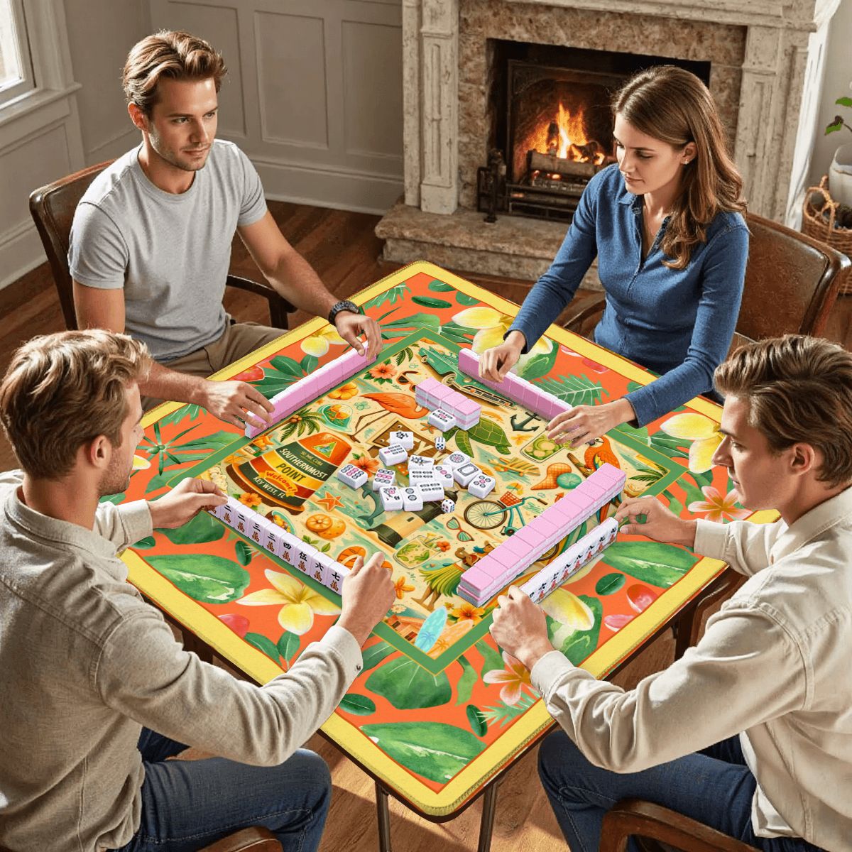 The Florida Keys, Key West Mahjong Mat - Splash of Color Co.